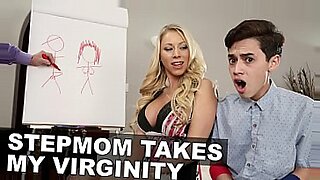 hot son blackmail her mom to sex mom