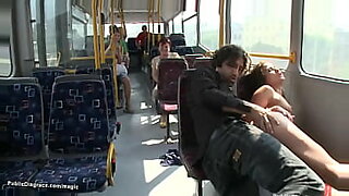 girl dirty behaviour in city bus