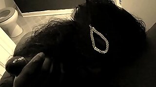 submissive white male cross dresser sucking big black dick